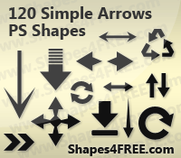120 Arrows Photoshop Shapes