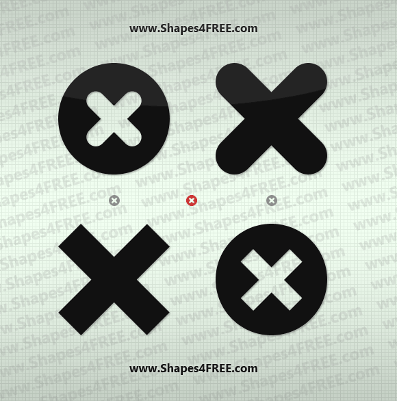 Cross Icon Photoshop & Vector Shapes (CSH)