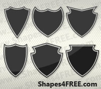 55 Shields Photoshop Custom Shapes