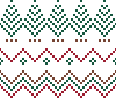 Christmas Pixel Patterns Vector (SVG)