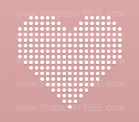 Dotted Heart Photoshop Shape