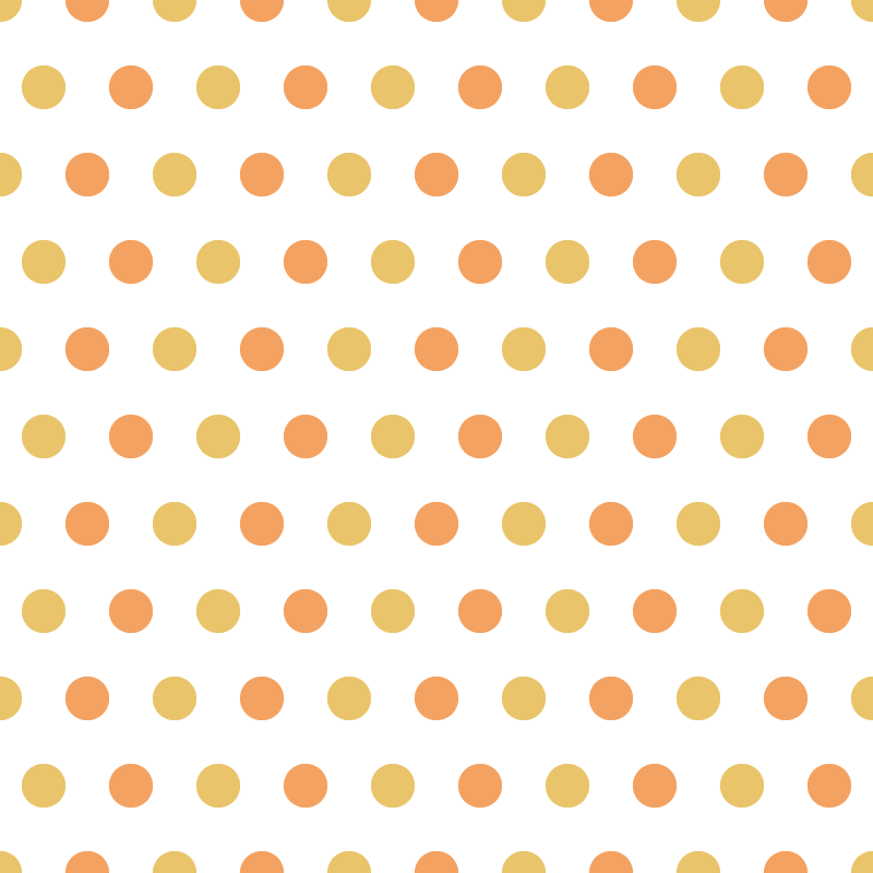 Yellow & Orange Polka Dot Vector Pattern
