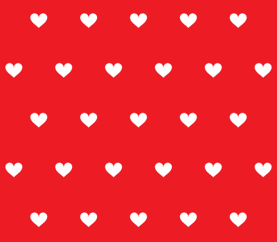 Red & White Hearts Vector Pattern (SVG)