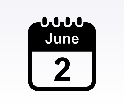 Calendar Icons: June (Vector & Photoshop Shapes)