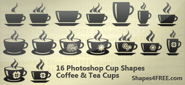 16 Photoshop Cup Shapes – Coffee & Tea Cups