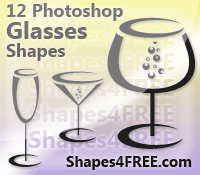 12 Free Photoshop Glass Shapes