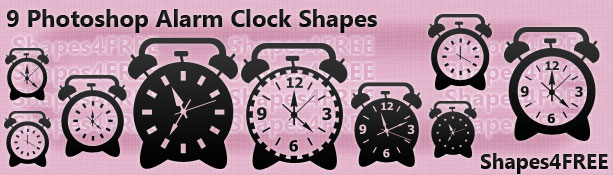 9 Photoshop Alarm Clock Shapes