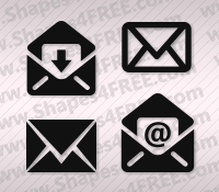 Email (Envelope) Photoshop Custom Shapes (CSH)