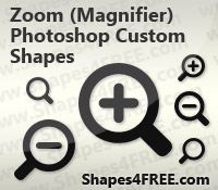 Zoom (Magnifier) Photoshop & Vector Shapes (CSH)
