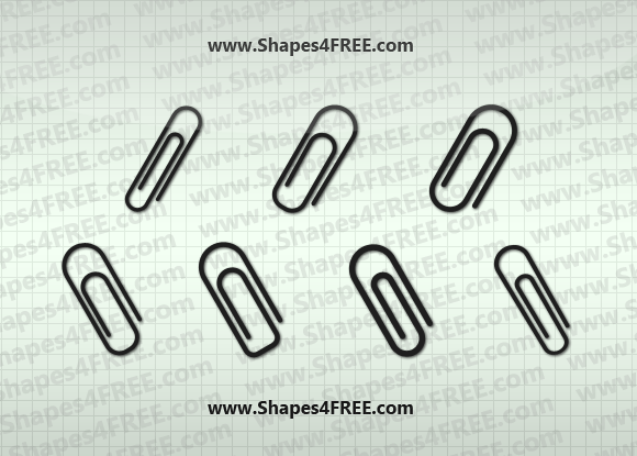7 Paperclip Photoshop & Vector Shapes