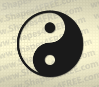 Yin Yang Photoshop & Vector Shape (CSH)