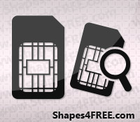 Sim Card Icon Photoshop & Vector Shapes (CSH)