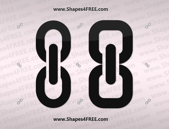 Link (Chain) Photoshop Shapes Icons (CSH)