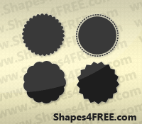 35+ Badge Photoshop & Vector Shapes