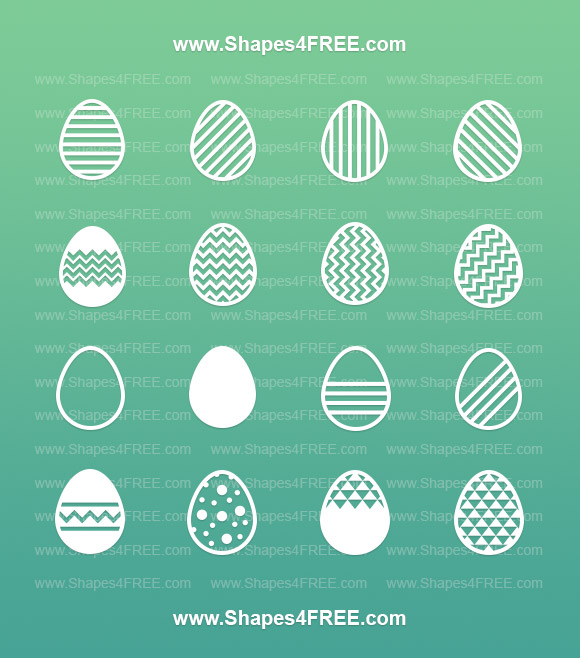 Easter Eggs Photoshop Custom Shapes