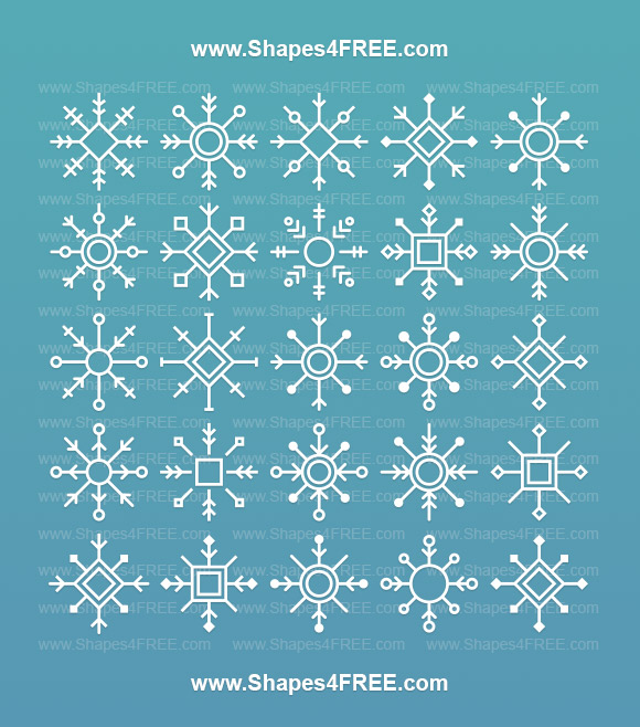 25 Snowflake Shapes