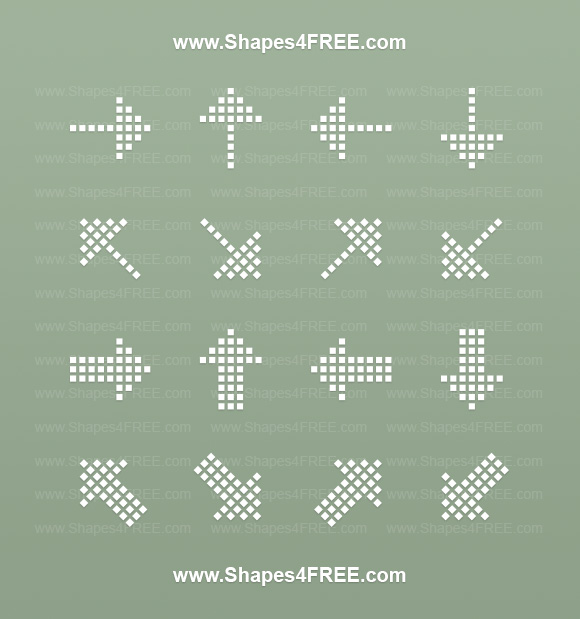 Pixelated Arrows Icons