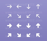 Rounded Arrows Photoshop Shapes