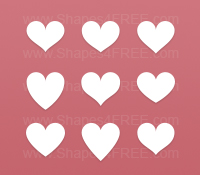 Simple Hearts Photoshop Custom Shapes