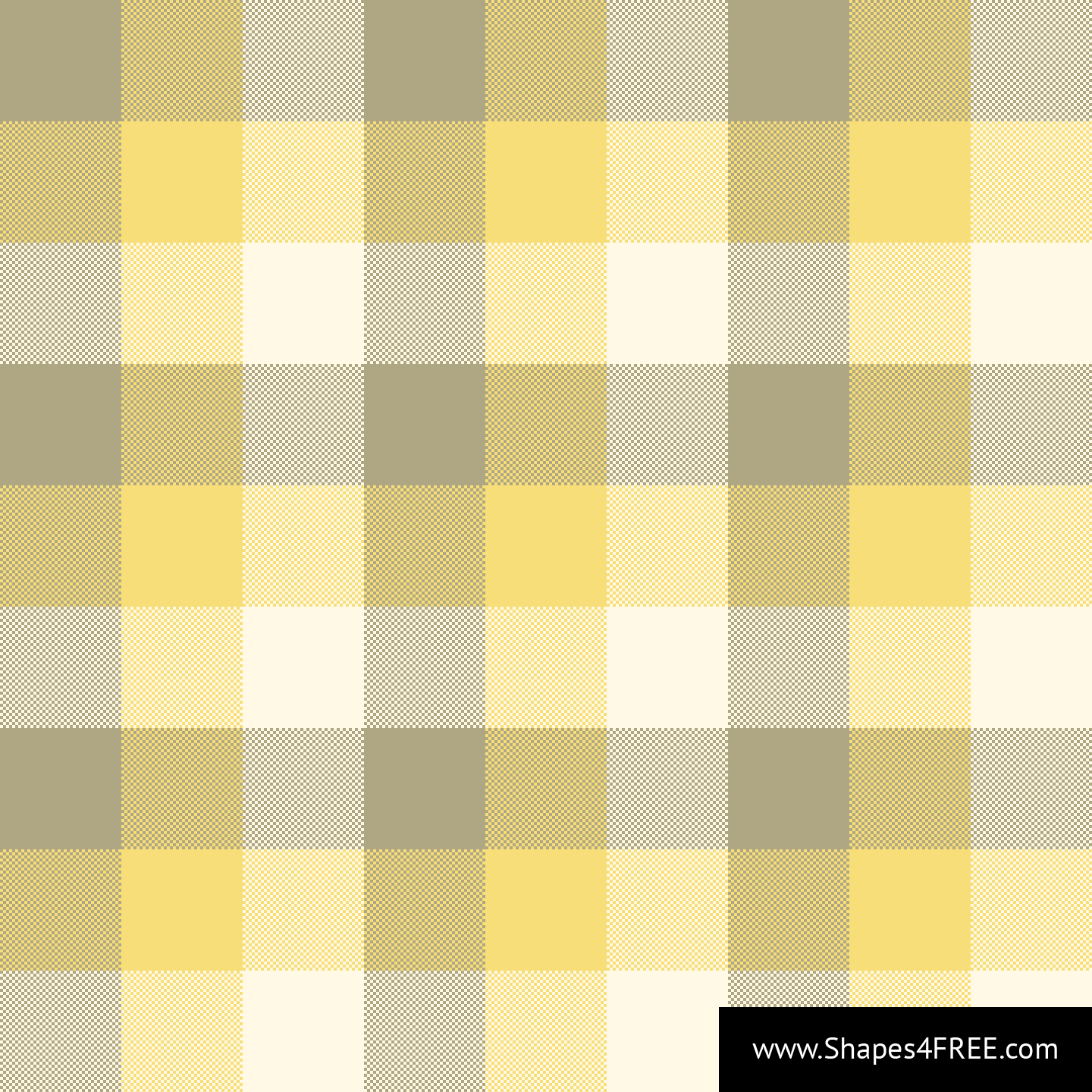 Yellow Tartan Check Plaid Pixel Pattern Vector (SVG)