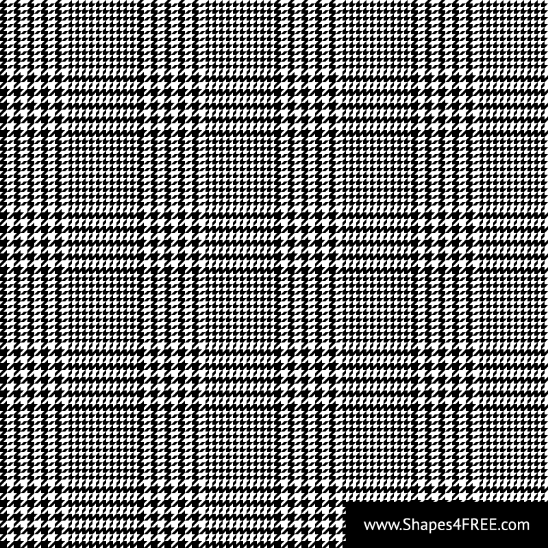 Black & White Glen Check Plaid Vector Pattern (SVG)