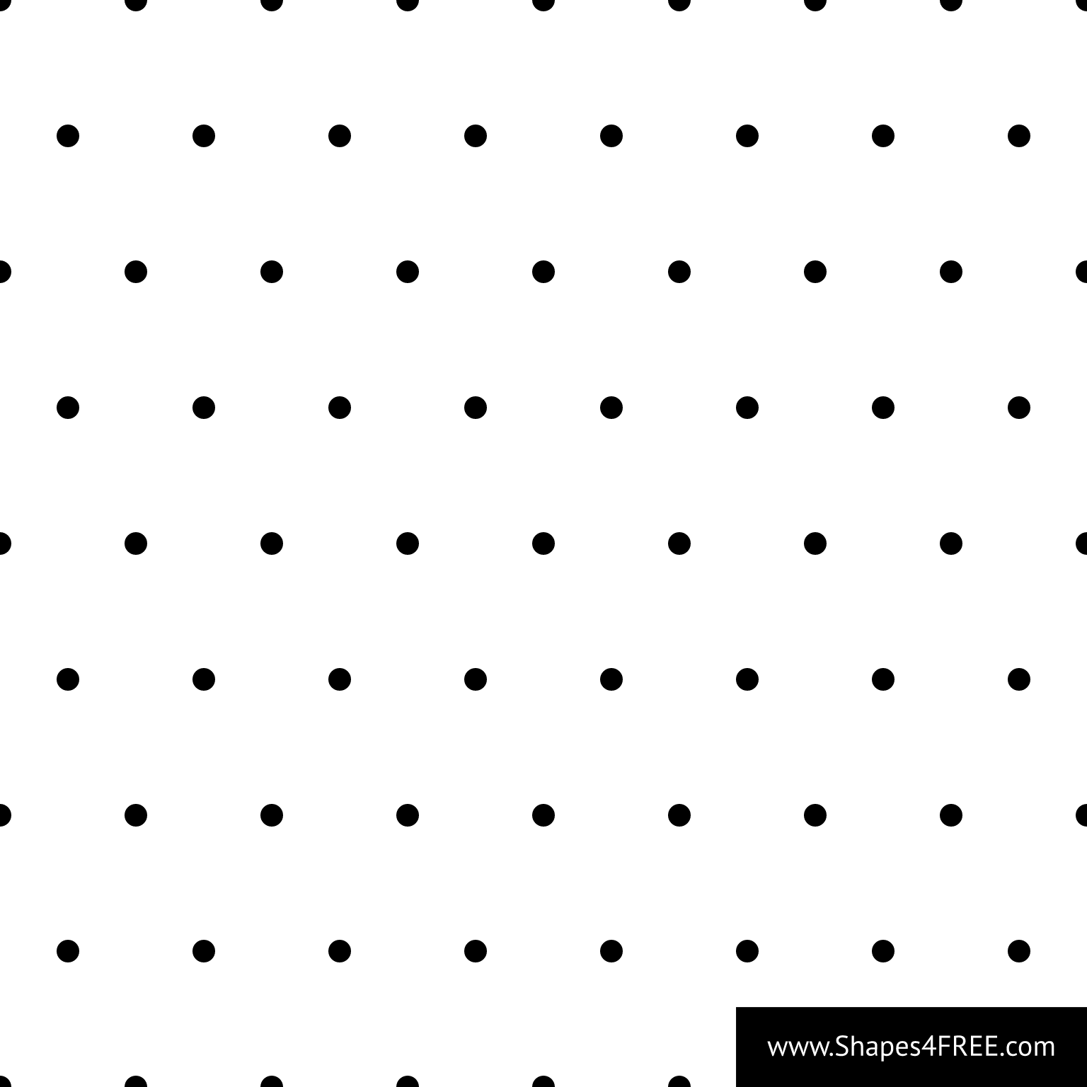 Black & White Polka Dot Vector Pattern