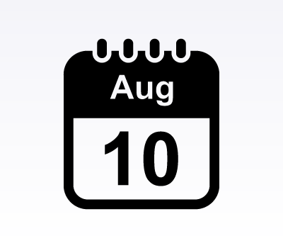 Calendar Icons: August (Vector & Photoshop Shapes)