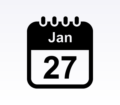 Calendar Icons: January (Vector & Photoshop Shapes)