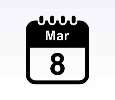 Calendar Icons: March (Vector & Photoshop Shapes)