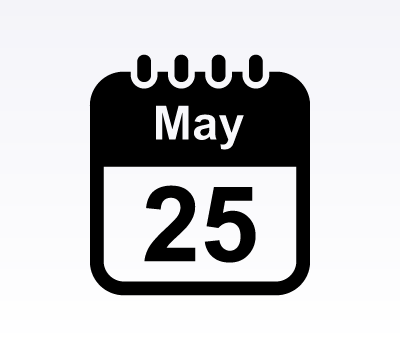 Calendar Icons: May (Vector & Photoshop Shapes)