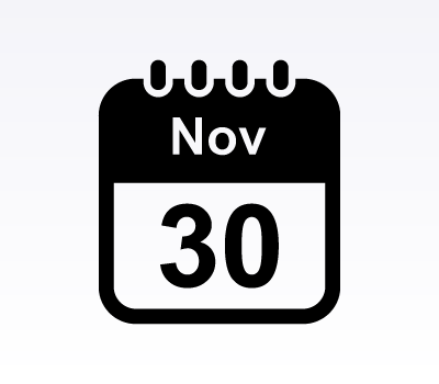 Calendar Icons: November (Vector & Photoshop Shapes)