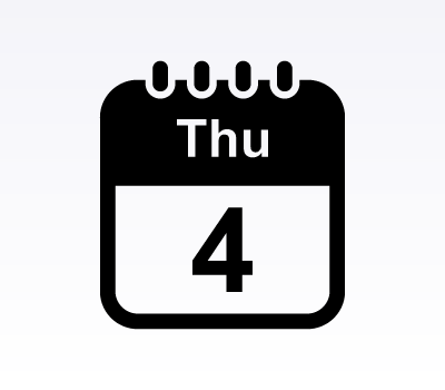 Calendar Icons: Thursday (Vector & Photoshop Shapes)