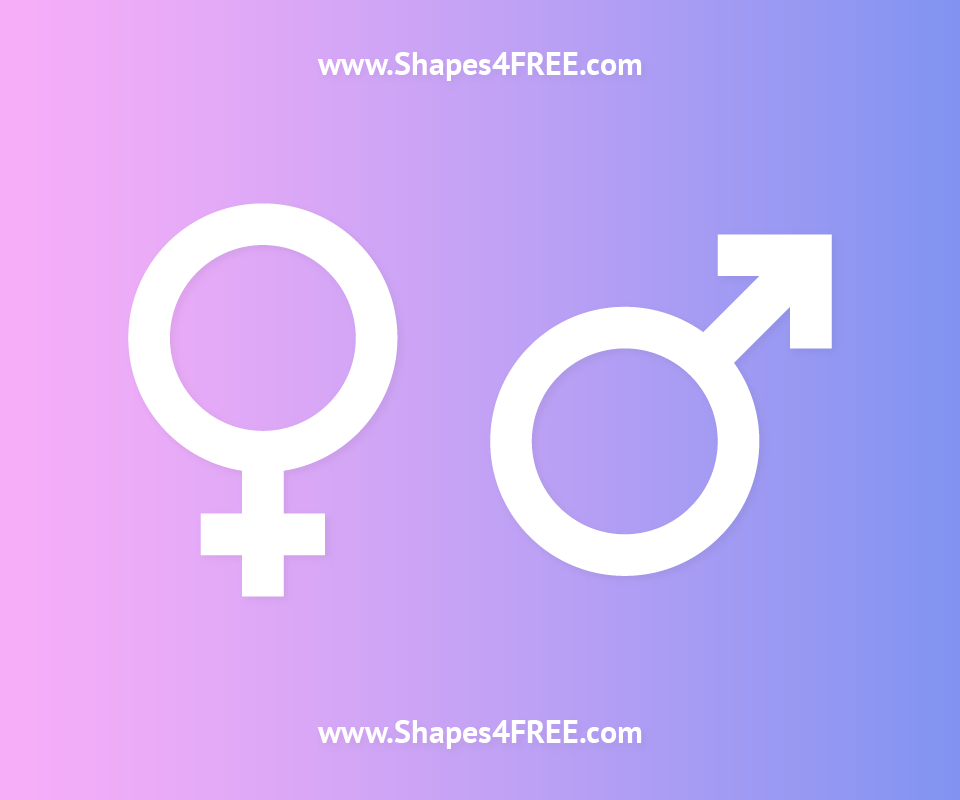 Mars & Venus Gender Vector Icons