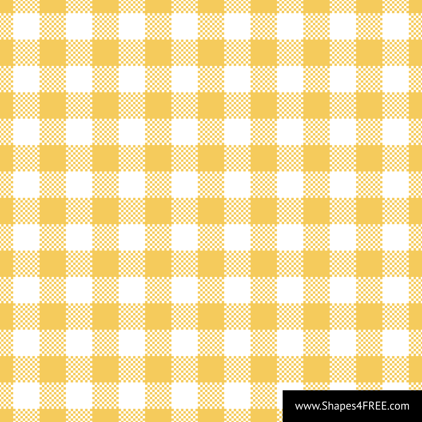 Yellow Gingham Pattern Vector (SVG)