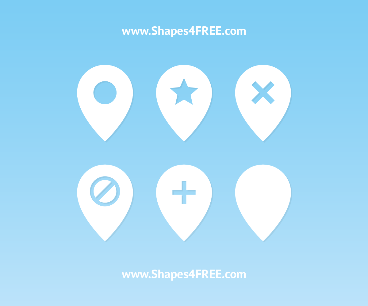 Map Pin Icon Photoshop & Vector Shapes