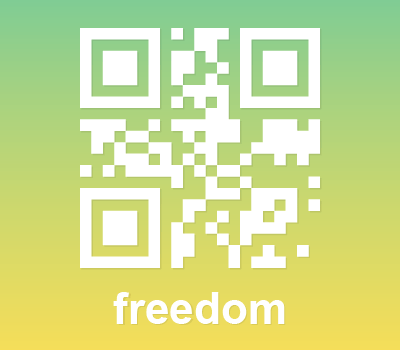 QR Code Icon: Freedom (Photoshop & Vector Shape)