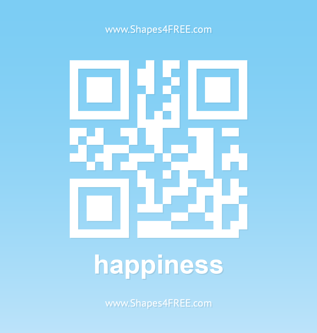 QR Code Icon: Happiness (Photoshop & Vector Shape)