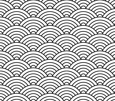 Japanese Seigaiha Wave Pattern Vector (SVG)